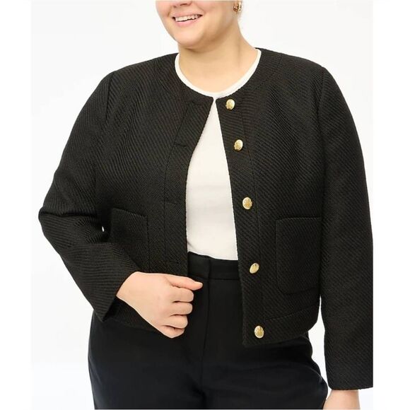 J. Crew Fall '24 Decorative Button Tweed Lasy Jacket Blazer Sz. 3X EST - Picture 1 of 12